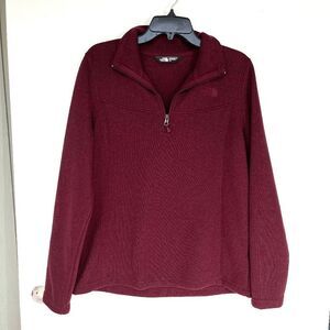 NWOT North Face Women’s Glacier 1/4 Zip Fleece Pullover Burgundy SZ L